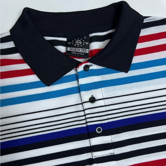 Brooklyn State Colorful Striped Shirt • Size Large/XL 🌈🖤 - Picture 6 of 6